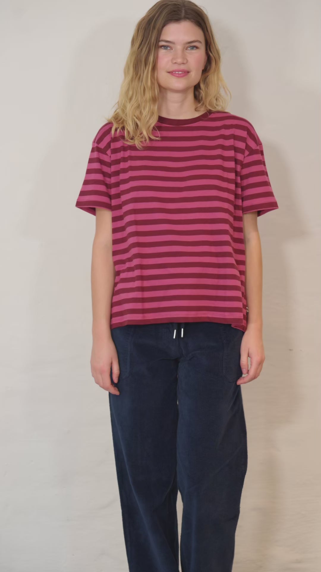 Danebasic Boxy Tee Dark Cherry/Berry Compote