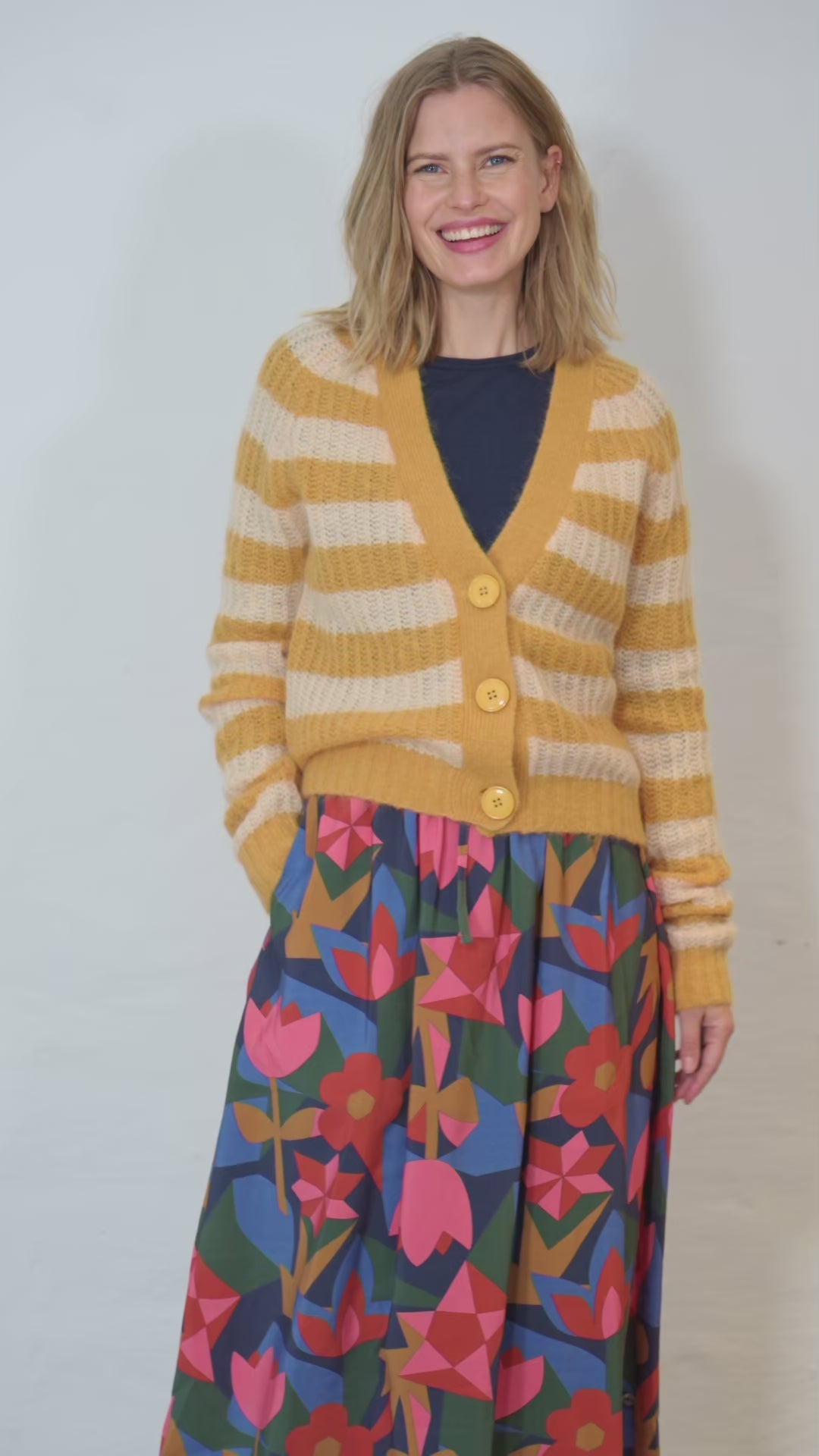 Danadorable Mohair Cardigan Nougat/Golden Honey