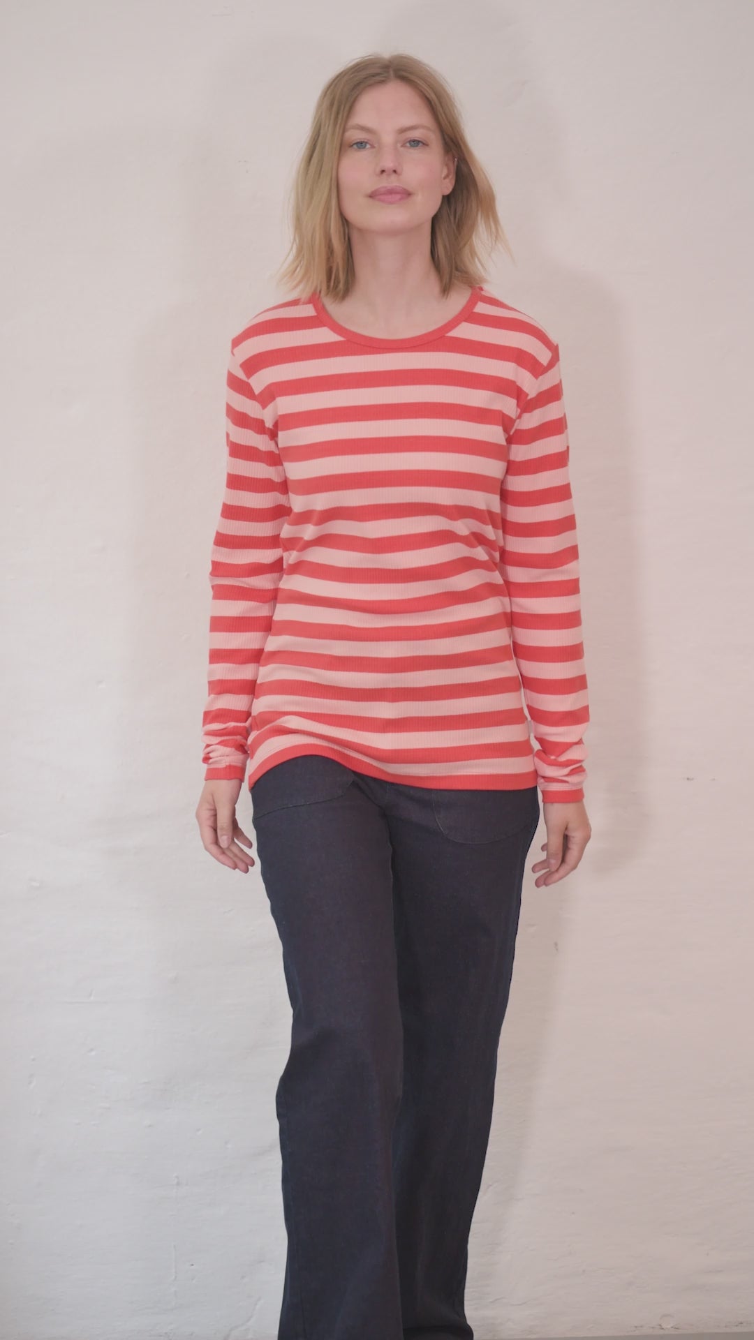 ESS - Danepartner LS Bright Red/Powder