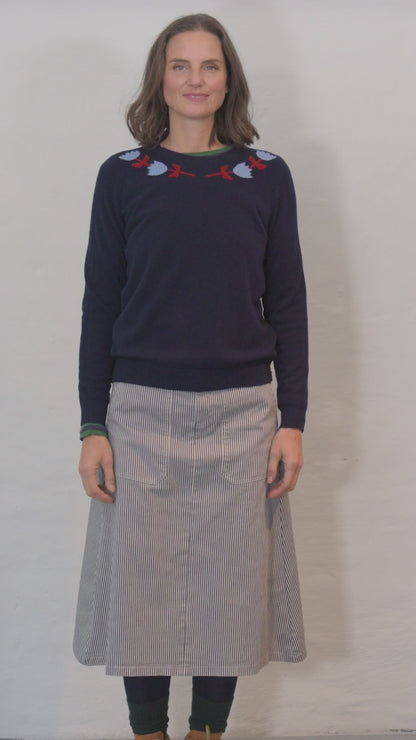 Danevibe Merino Wool Sweater Dk Navy