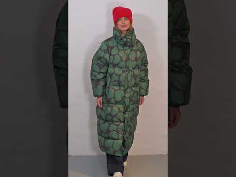 Danelamb Puffer Coat Black/Dark Pine