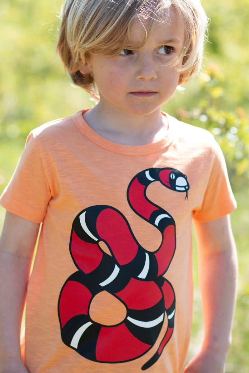 T-shirt til børn med slange  