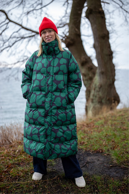 Danelamb Puffer Coat Black/Dark Pine