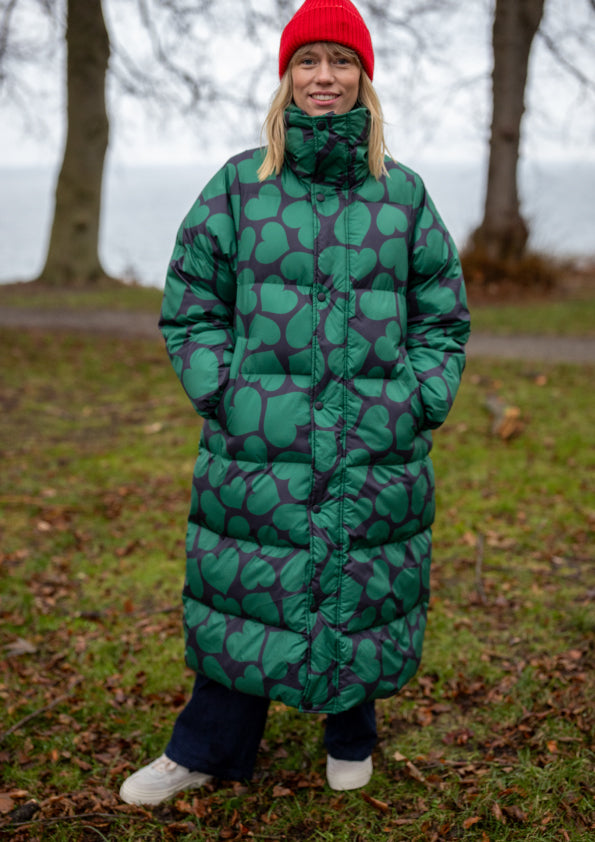 Danelamb Puffer Coat Black/Dark Pine