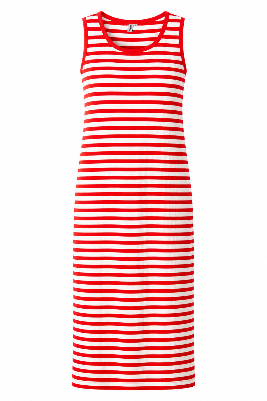 ESS - Danerootbeer Ribbing Dress Bright Red/Chalk