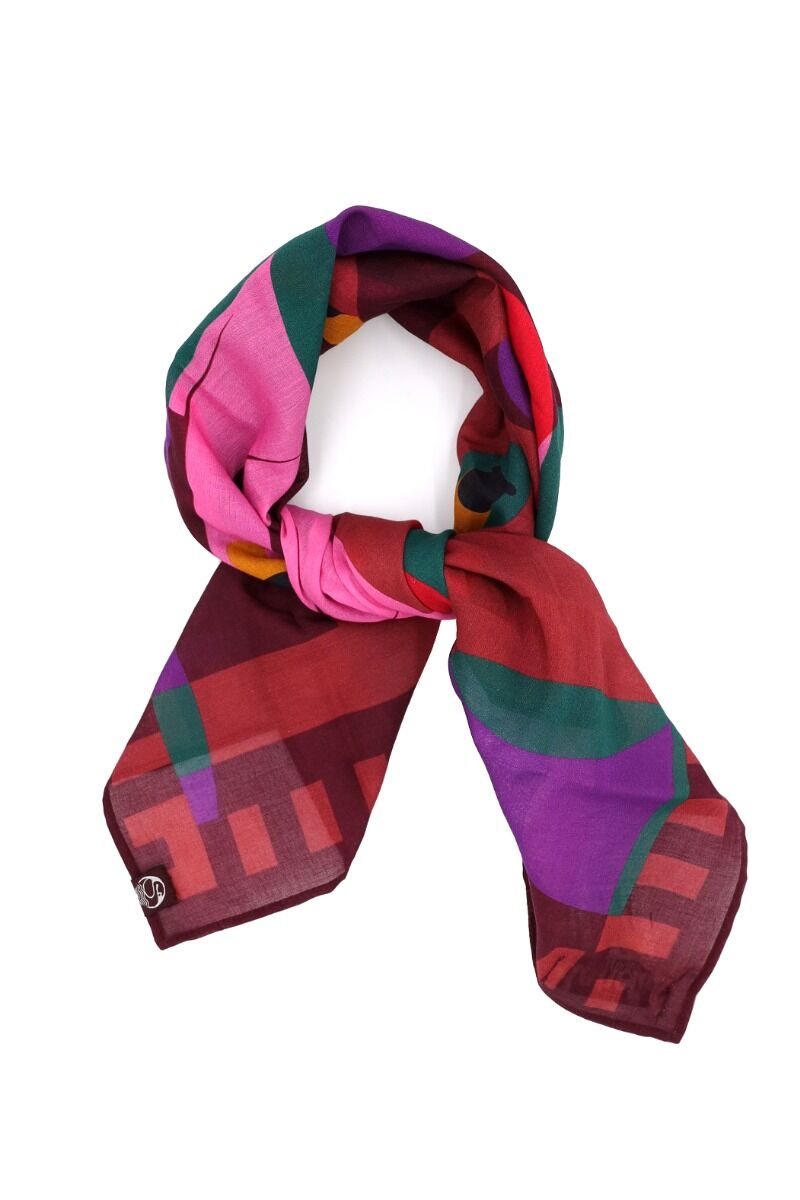 Danebesser Scarf Dark Bordeaux SWANOSCOPE