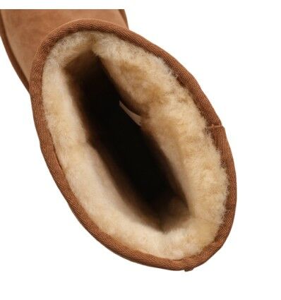 Short Sheepskin Boots Chestnut