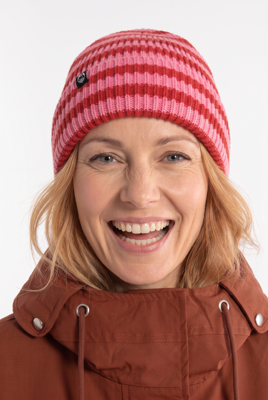 Danefolk Cotton Beanie Dark Red/Soft Cherry