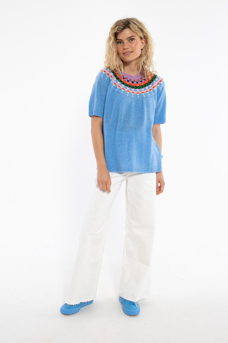 Danegooddeed Wool Sweater Tee Iceblue