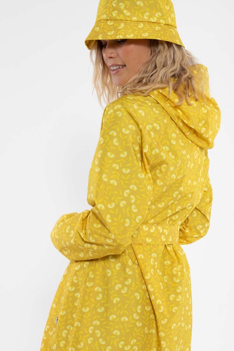 Danelisabeth Raincoat Dark Yellow FLEURIE