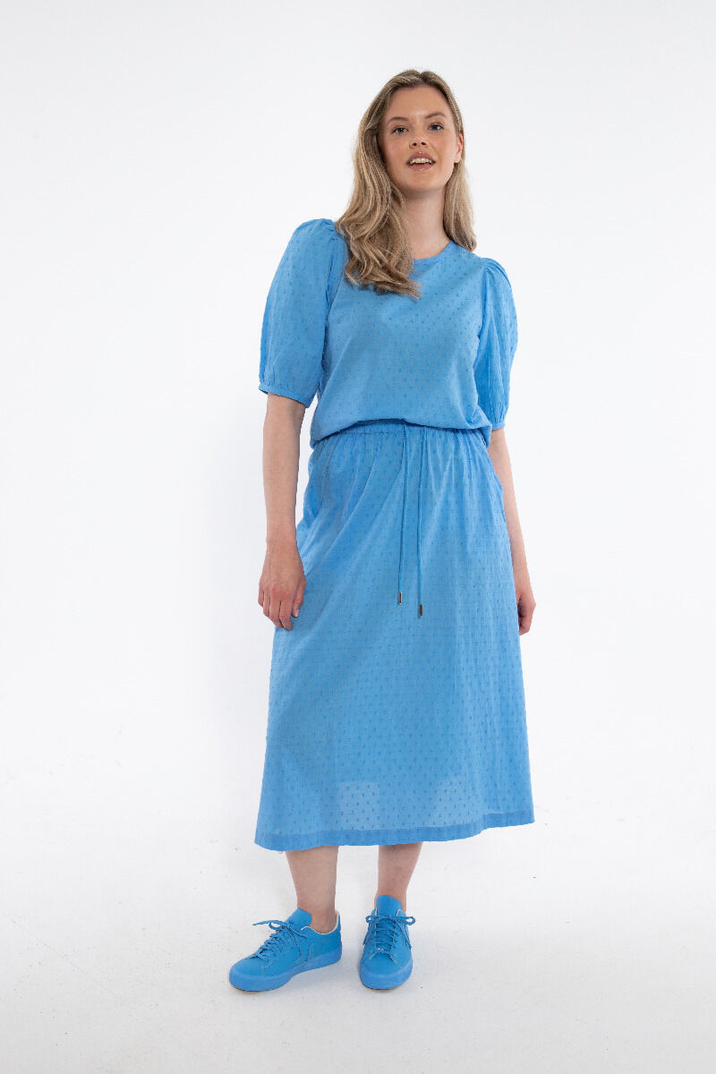 Danespresso Cotton Dot Skirt Ice Blue