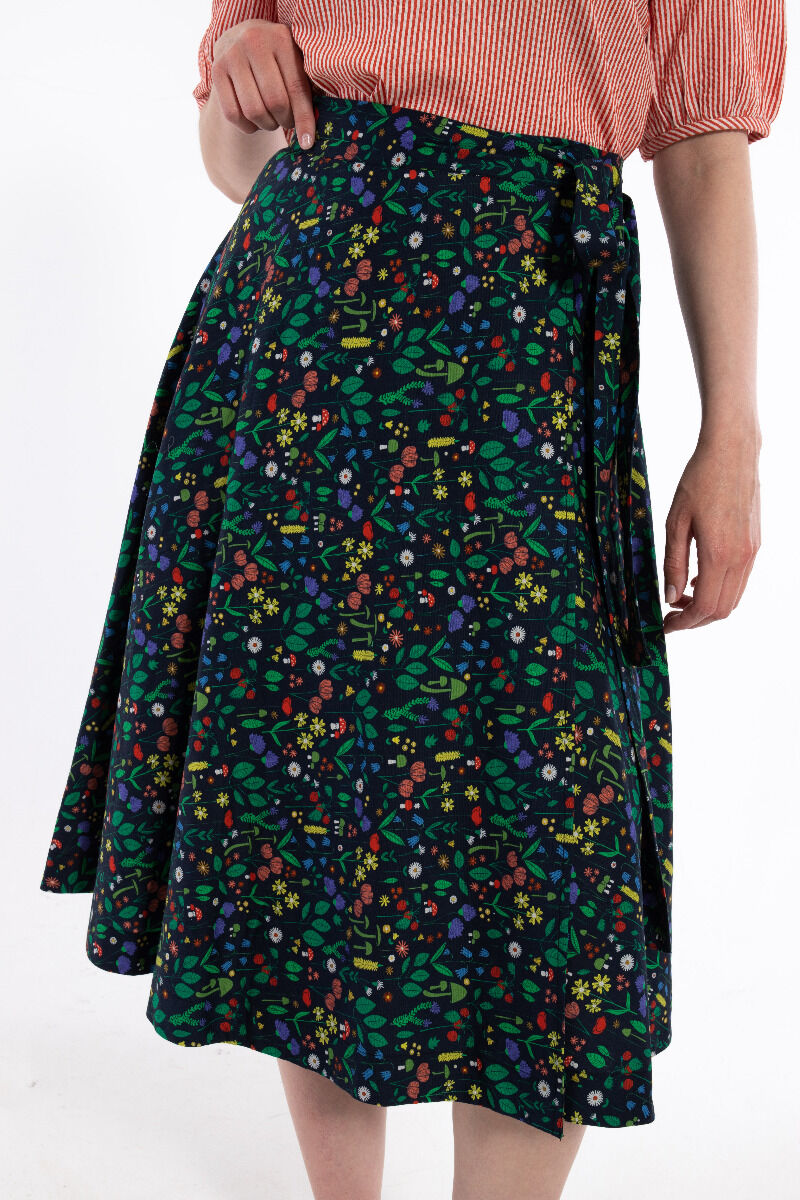 Danemikkelsen Poplin Skirt Dk Navy BOTANICAL