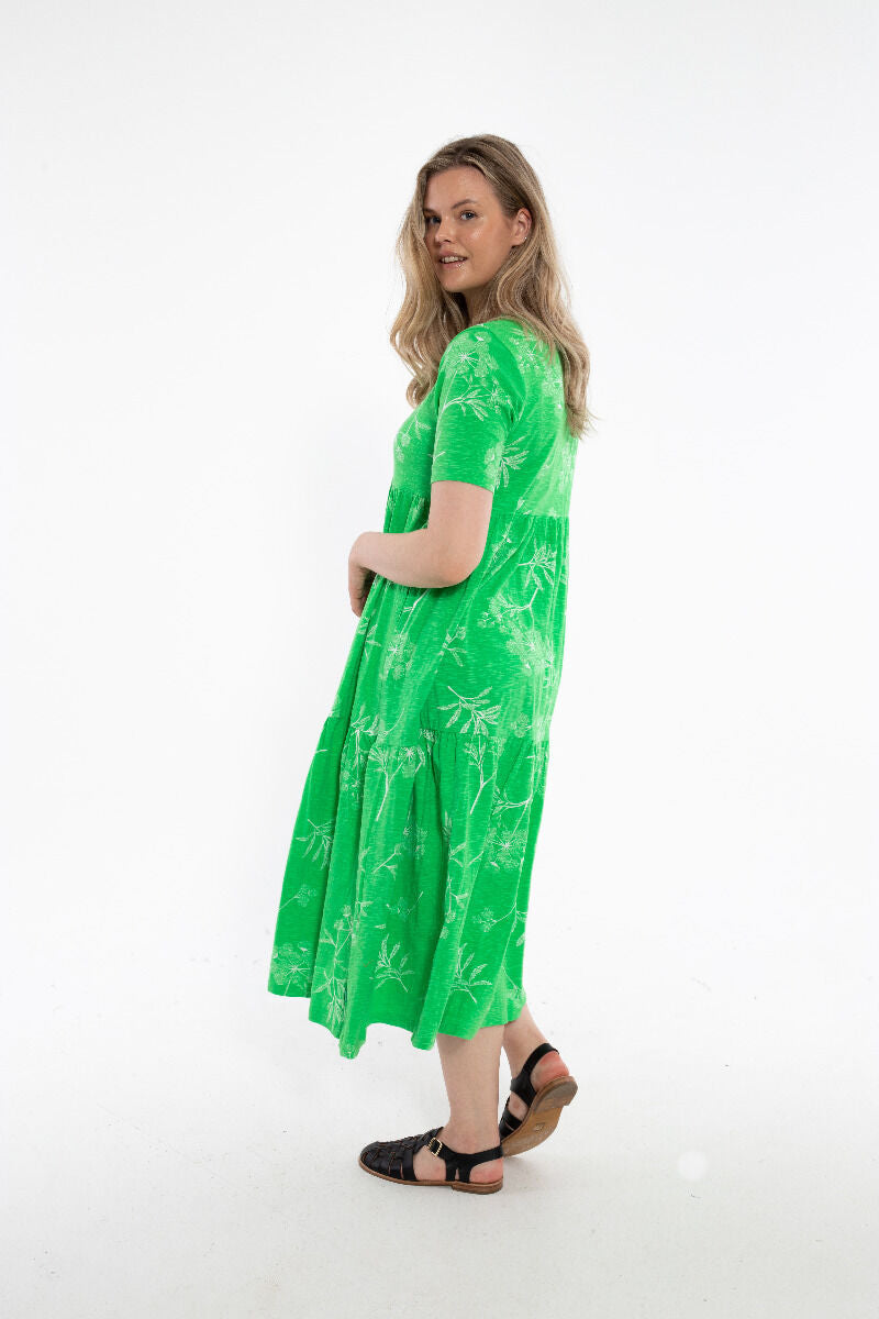 ORGANIC - Danemarkise Slub Jersey Dress Spring Green HEMLOCK