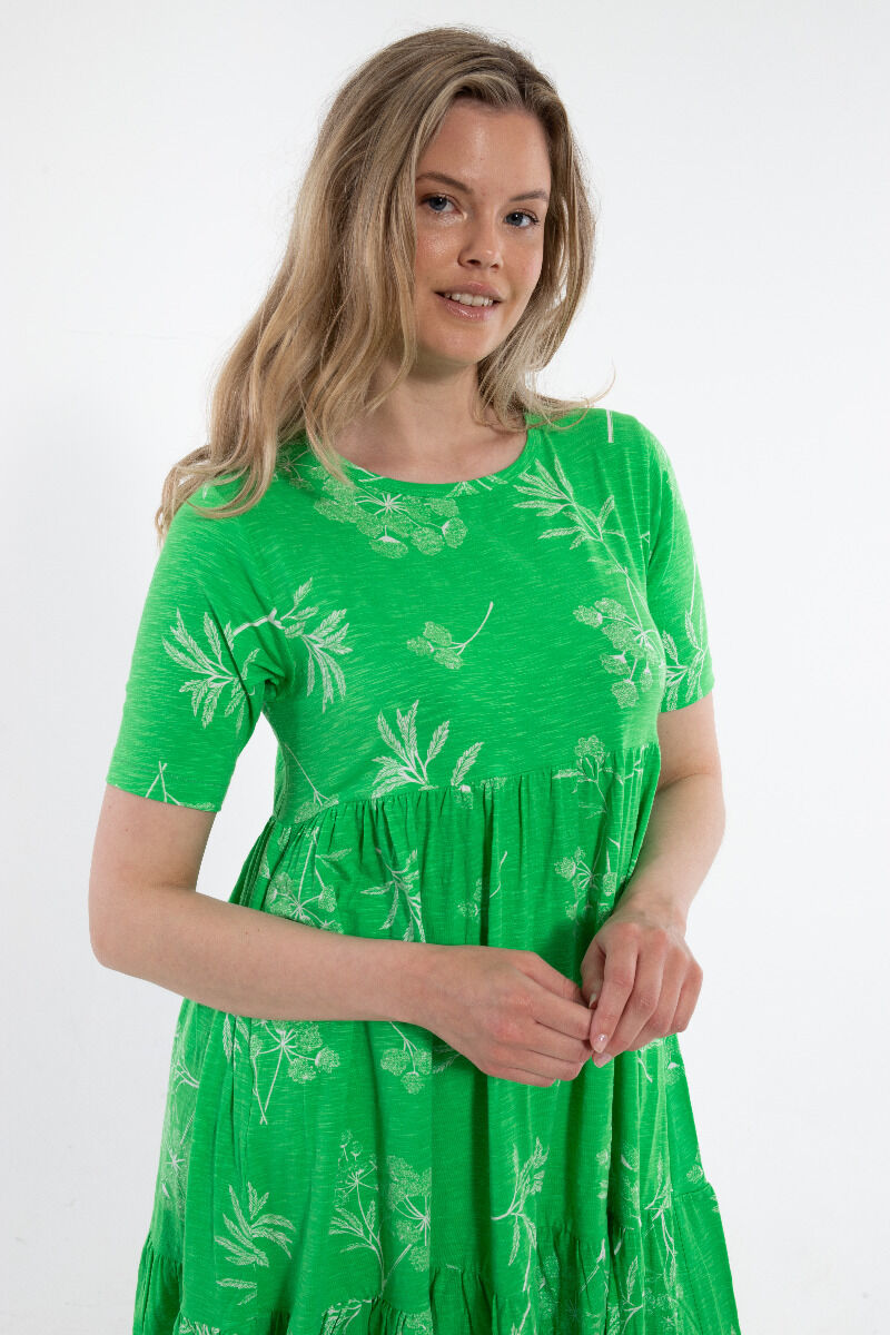 ORGANIC - Danemarkise Slub Jersey Dress Spring Green HEMLOCK