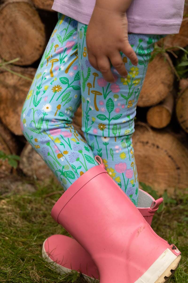 Leggings til børn med blomster 
