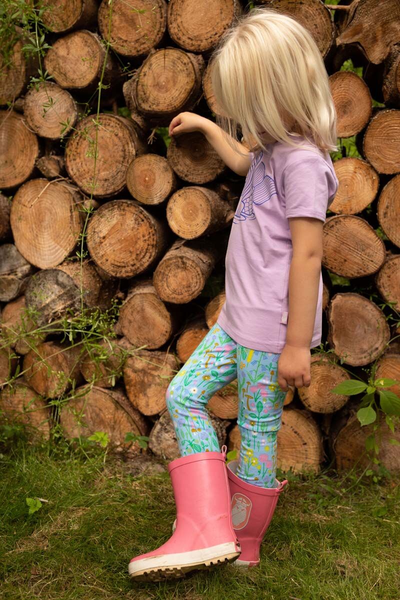 Leggings til børn med blomster 
