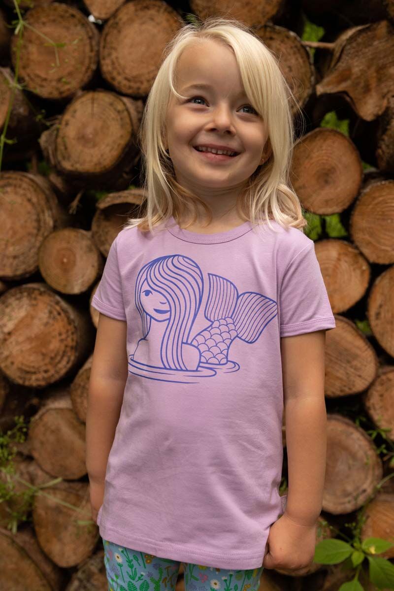 T-shirt til børn med havfrue 