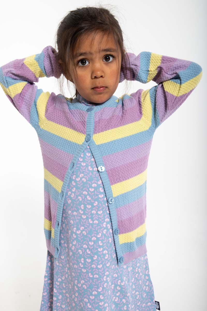 Danemerle Pearl Cardigan LT Lilac / Pale Yellow