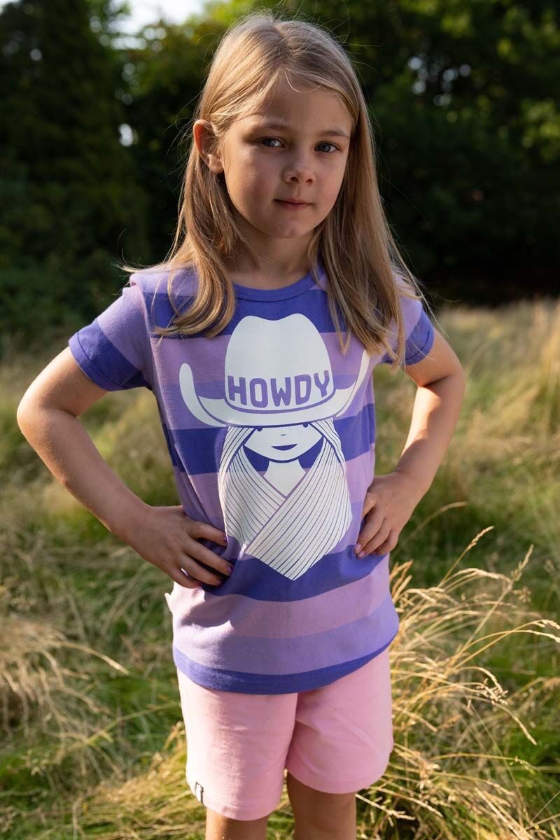 T-shirt til børn med cowgirl 