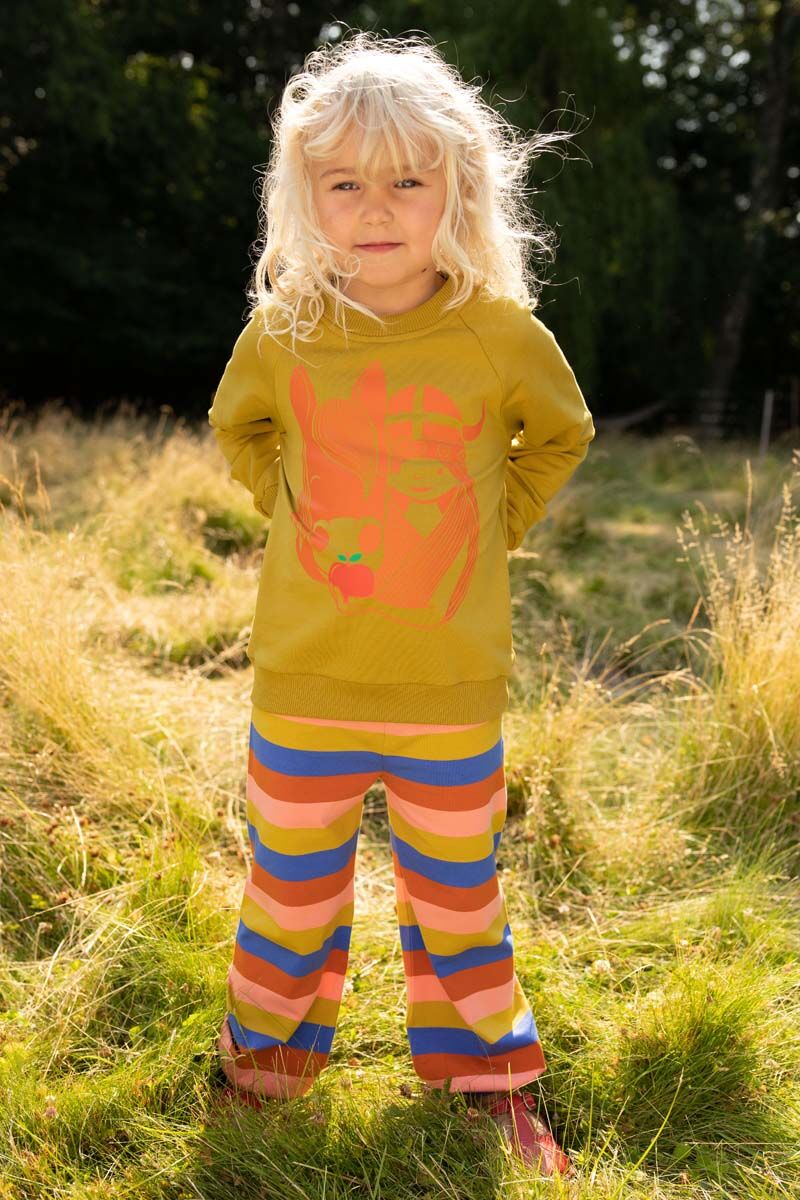 Sweater til børn med viking og hest 