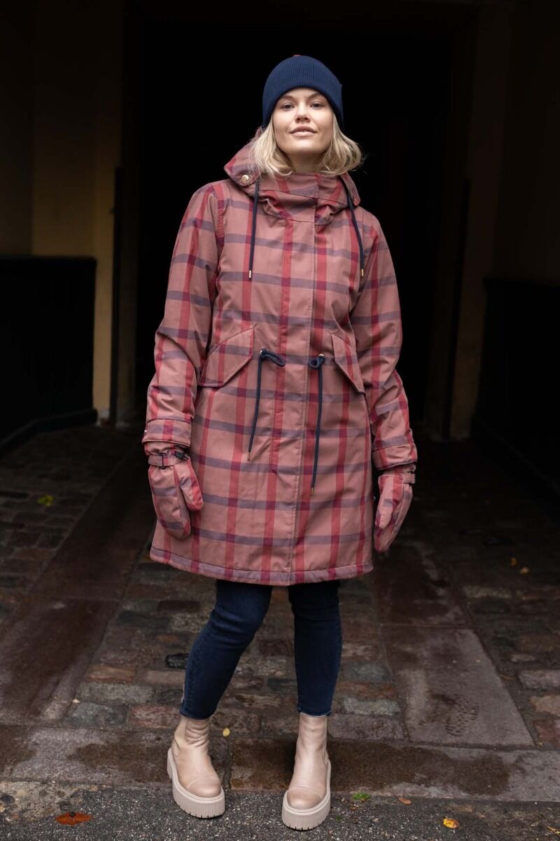 Plaid parka sales