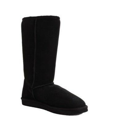Tall Sheepskin Boots Black