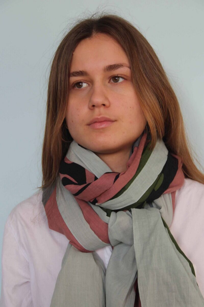 Les Belles Vagabondes Cotton Scarf Tropical Teracotta