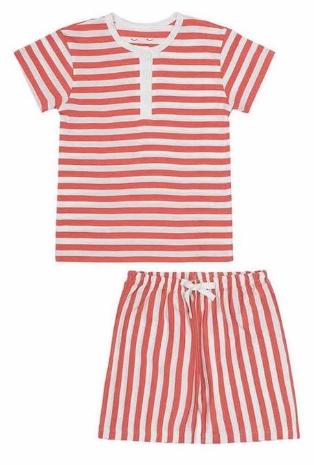 SNORK Vilhelm Summer Pyjamas Lazy Red Stripes