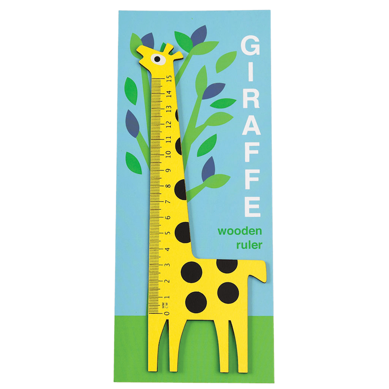 RL Wooden Ruler Yellow Giraffe