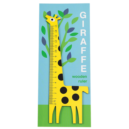 RL Wooden Ruler Yellow Giraffe